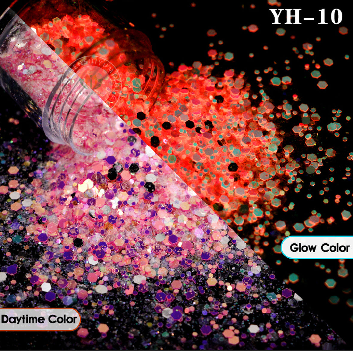 Fire- Glow- Pink in Daylight-Pinkish Orange Glow