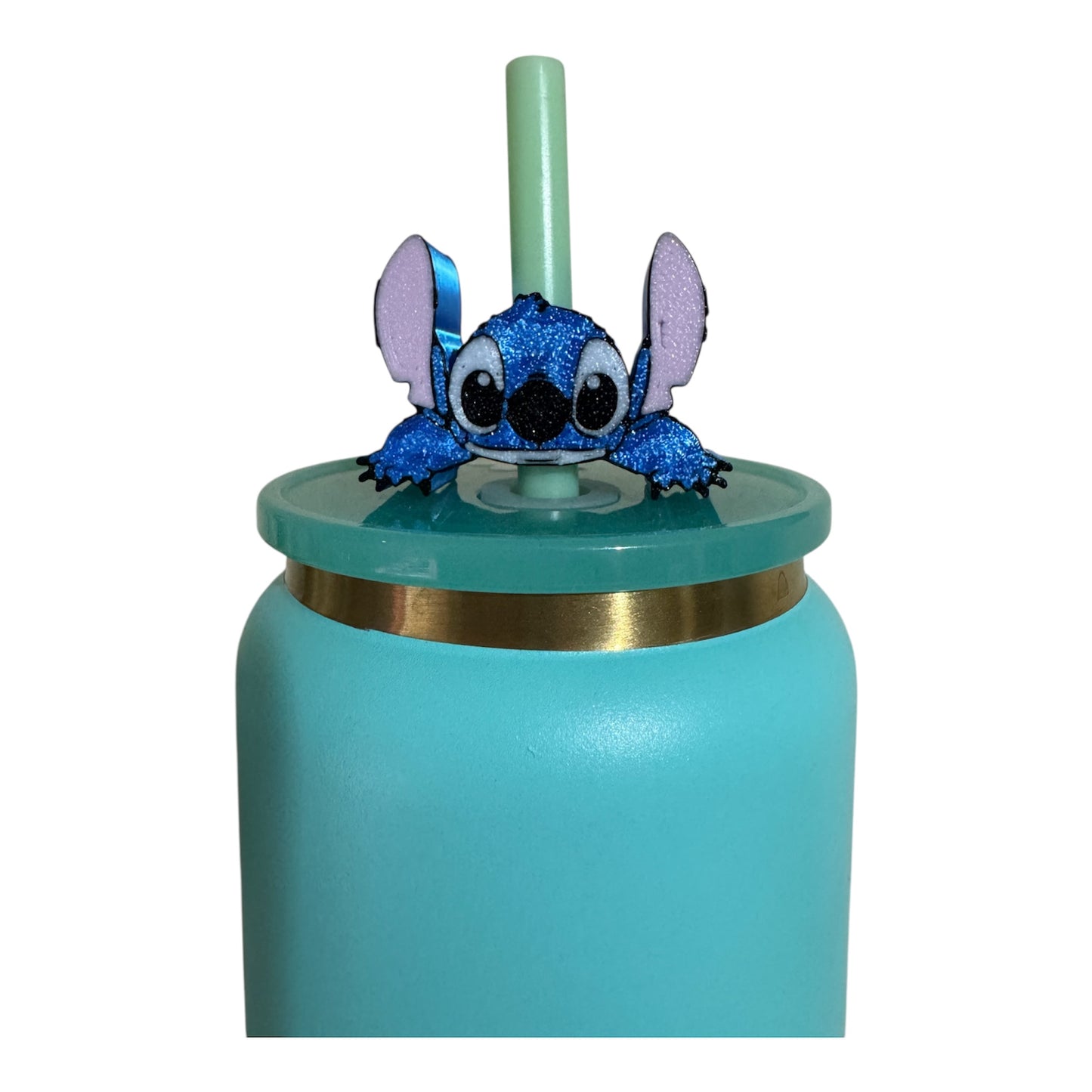 Blue Alien Straw Topper- Standard size straw