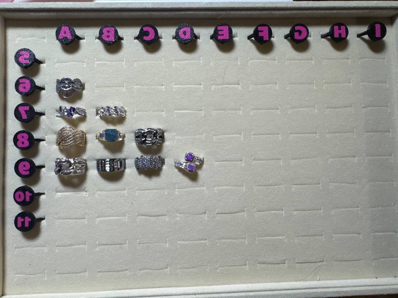 Ring Board Numbers & Letters