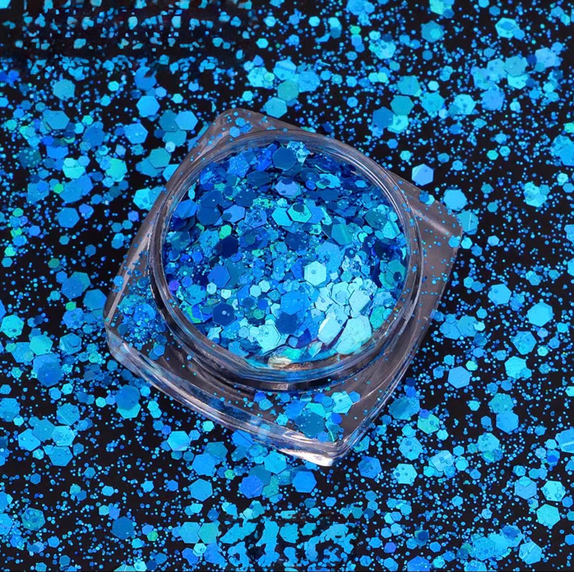 Blue Zircon - Holographic Chunky