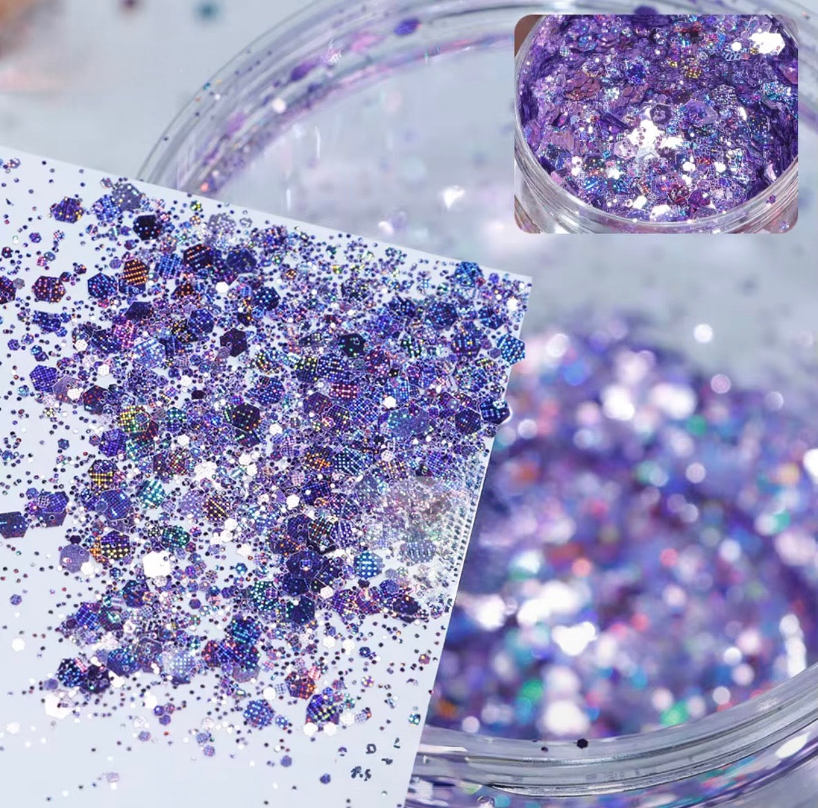 Frosted Iris - Premium Stripped Holographic