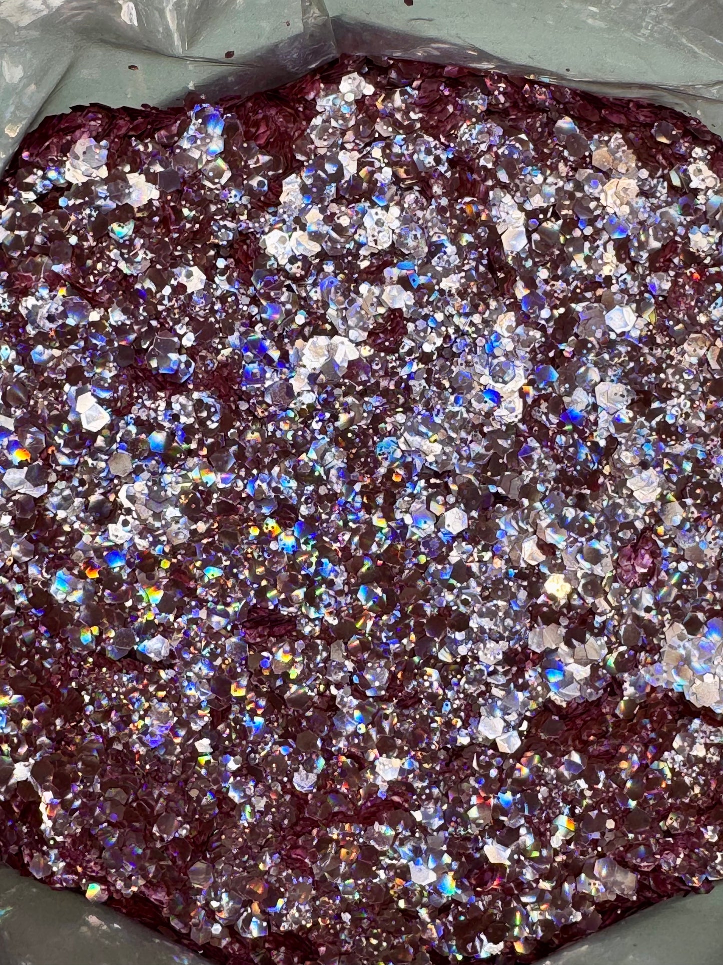 Pink Lace - Holographic Oil Spill