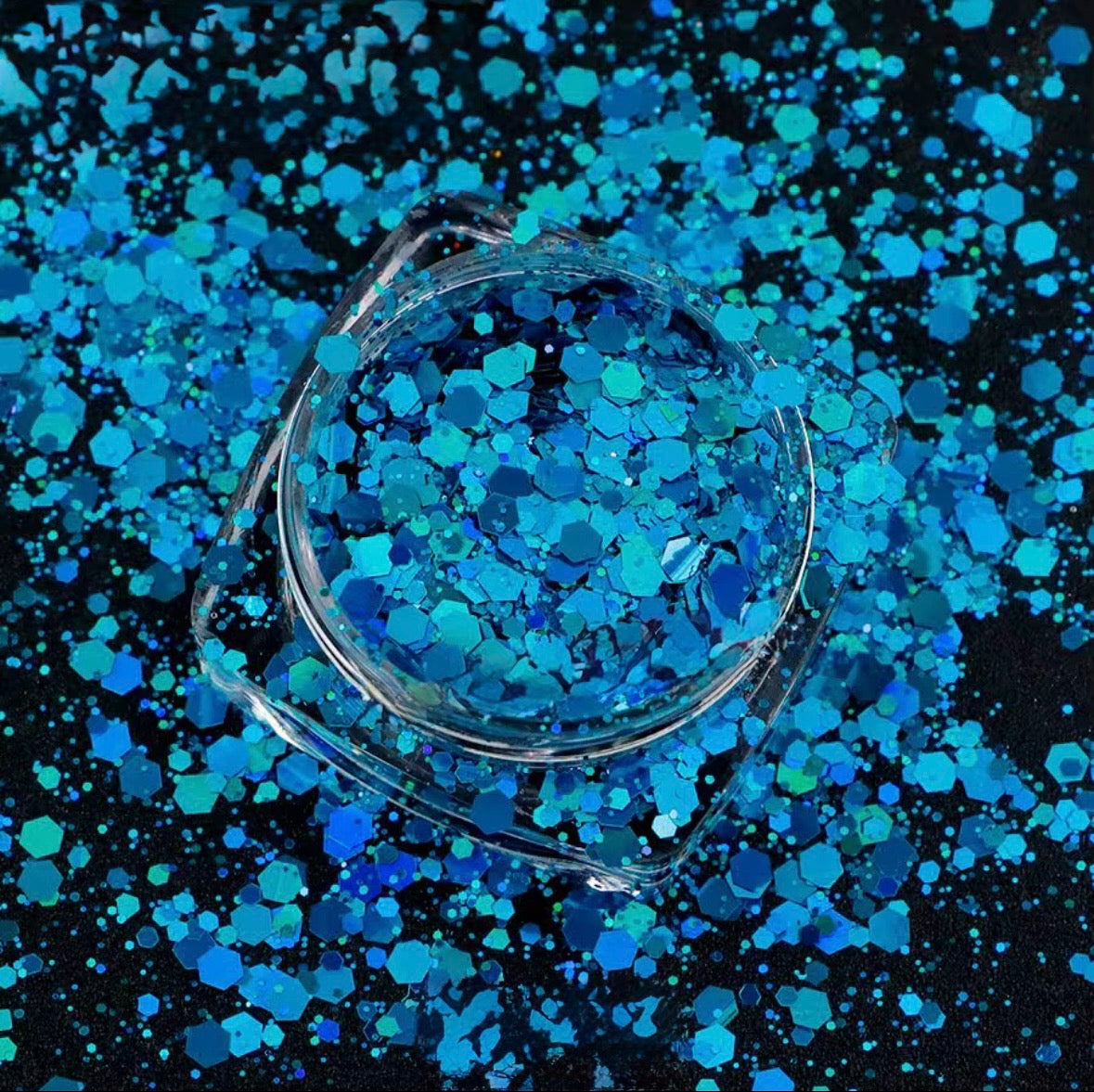 Sea Glass Sparkle - Holographic Chunky