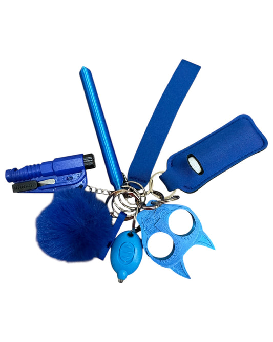Blue Safety Keychain
