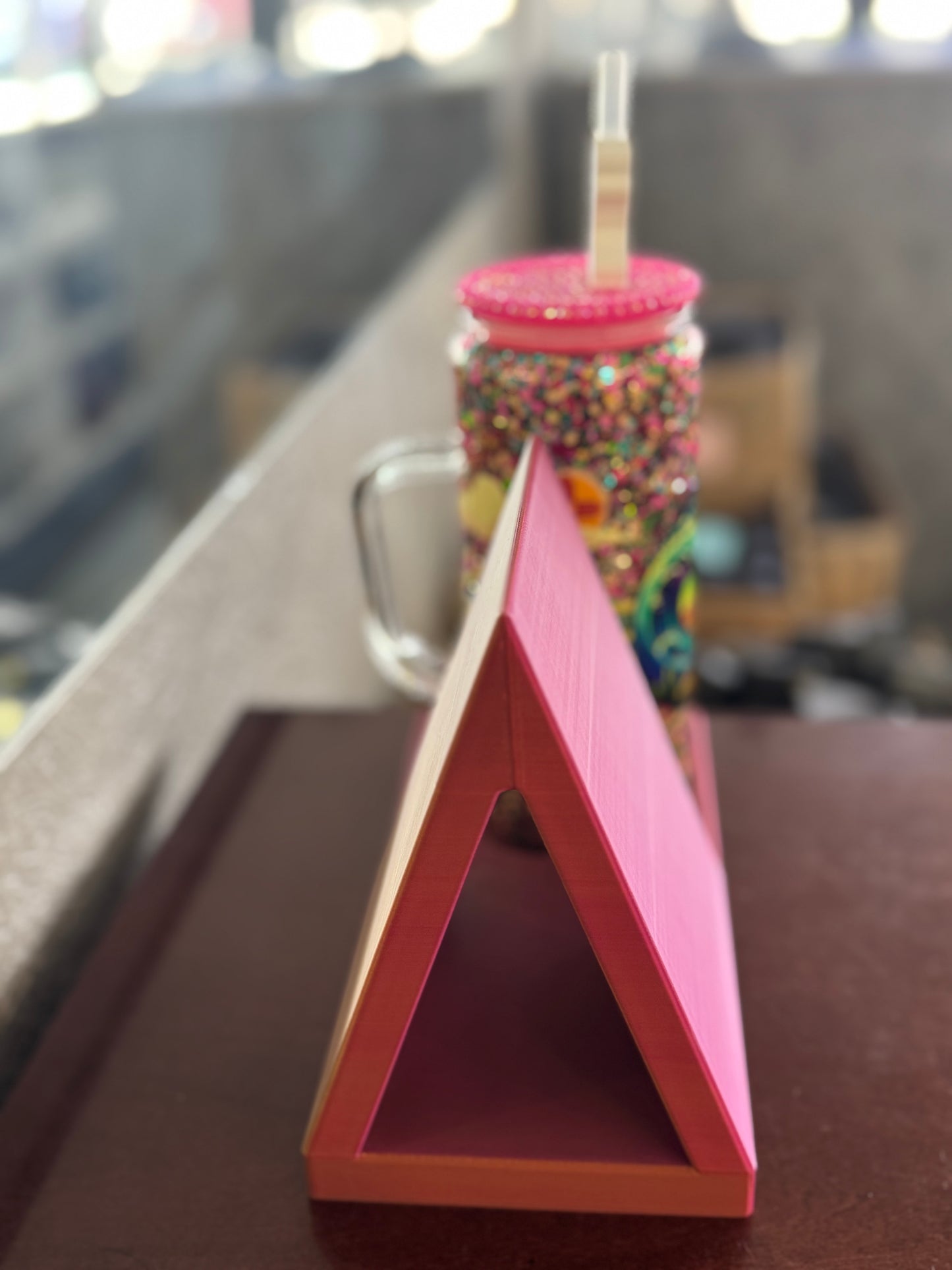 Multicolor Book Page & Cup Holder – 3D Printed