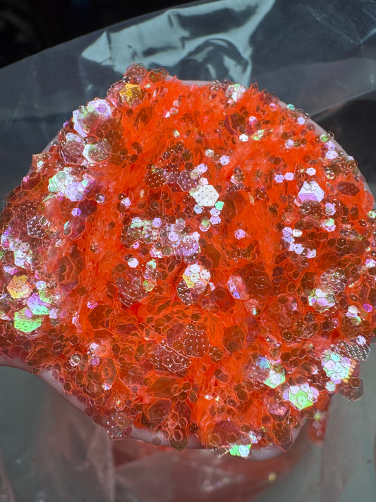 Coral Crush - Embossed Sequin Glitter Chunky