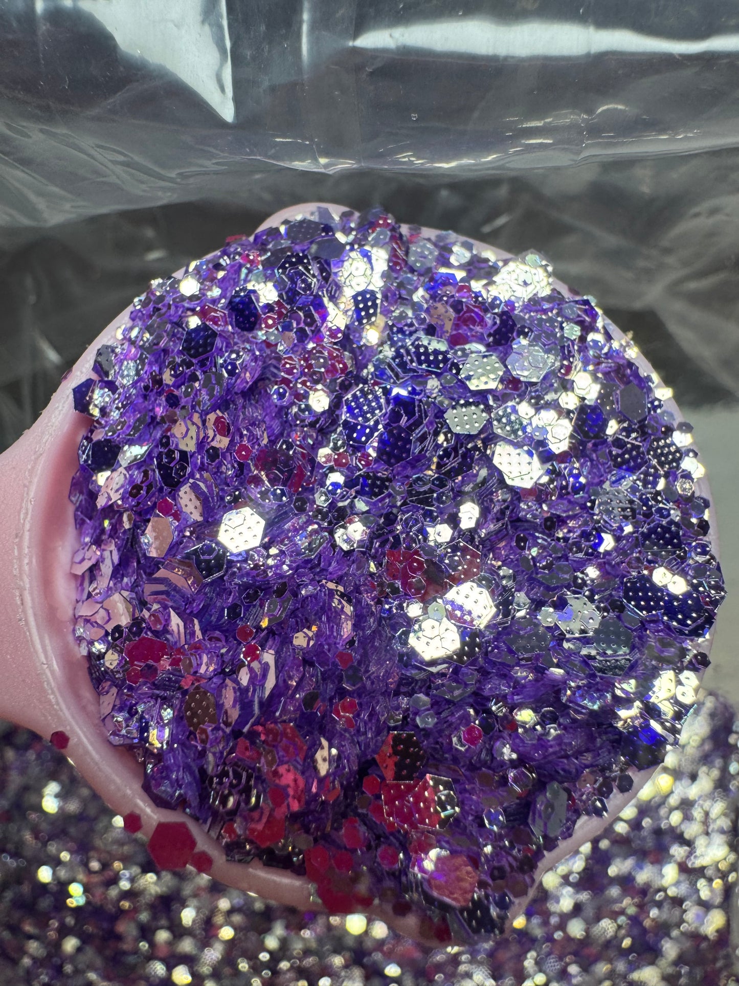 Monica Geller - Embossed Sequin Glitter Chunky