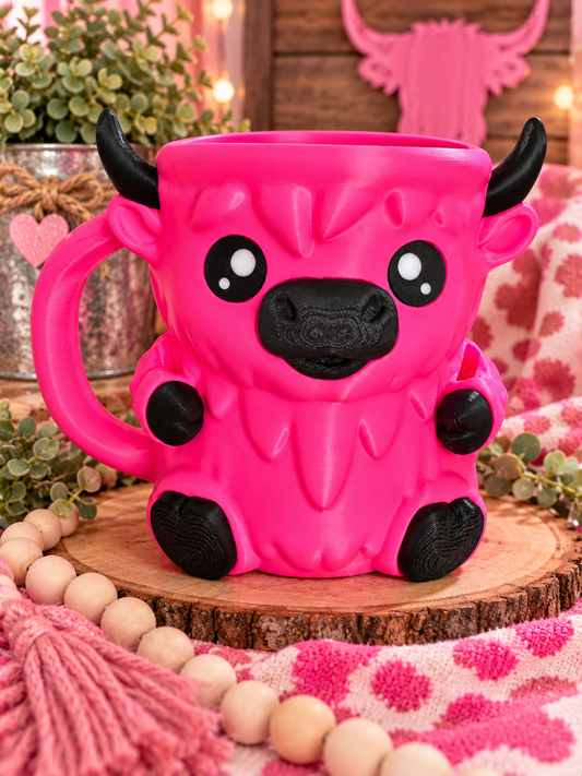 Highland Cow Ice Cream Pint Holder