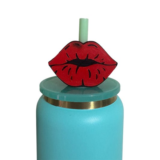 Red Lips Straw Topper-Standard Straw