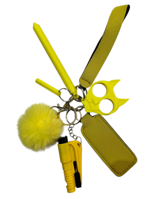 Yellow Safety Keychain