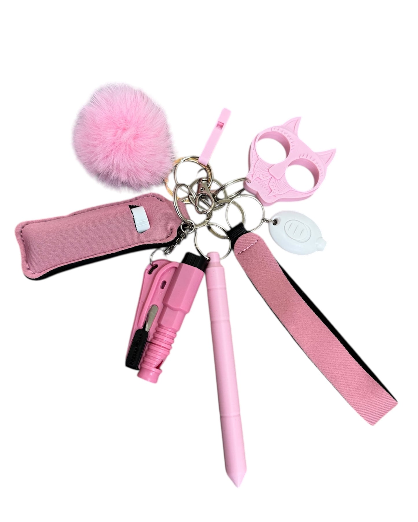 Light Pink Safety Key Chain