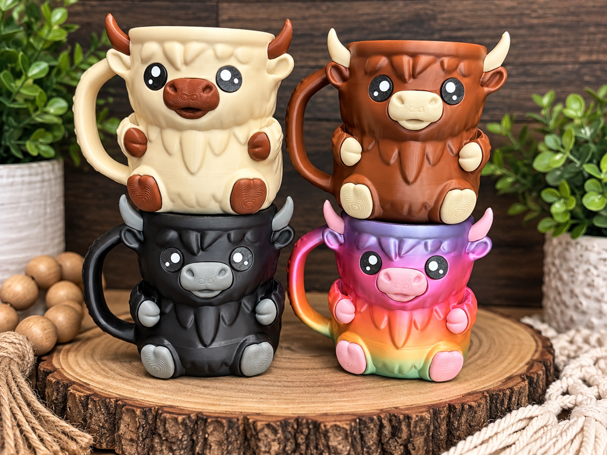 Highland Cow Ice Cream Pint Holder