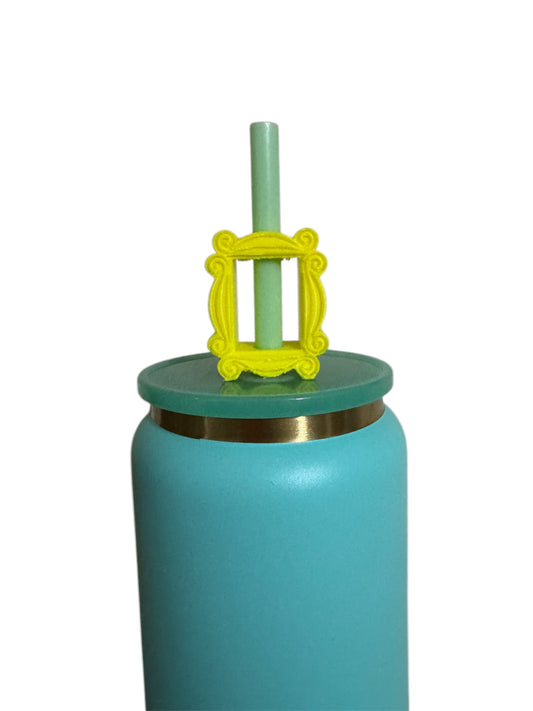Iconic Yellow Frame Straw Topper – Regular Straw Size