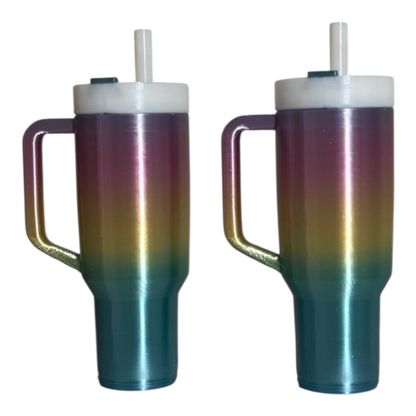 Mini Tumbler Keychain Rainbow