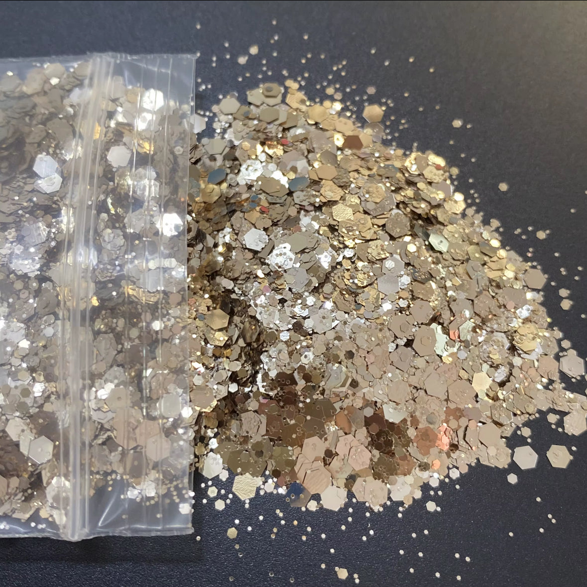 Champagne Toast - Metallic Chunky