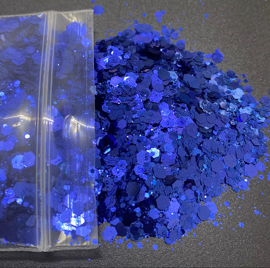 Cobalt Crush - Metallic Chunky