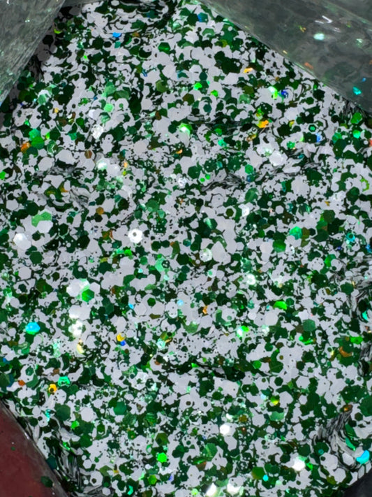 Emerald Snowfall - Holographic Pearl Chunky Multi-Color