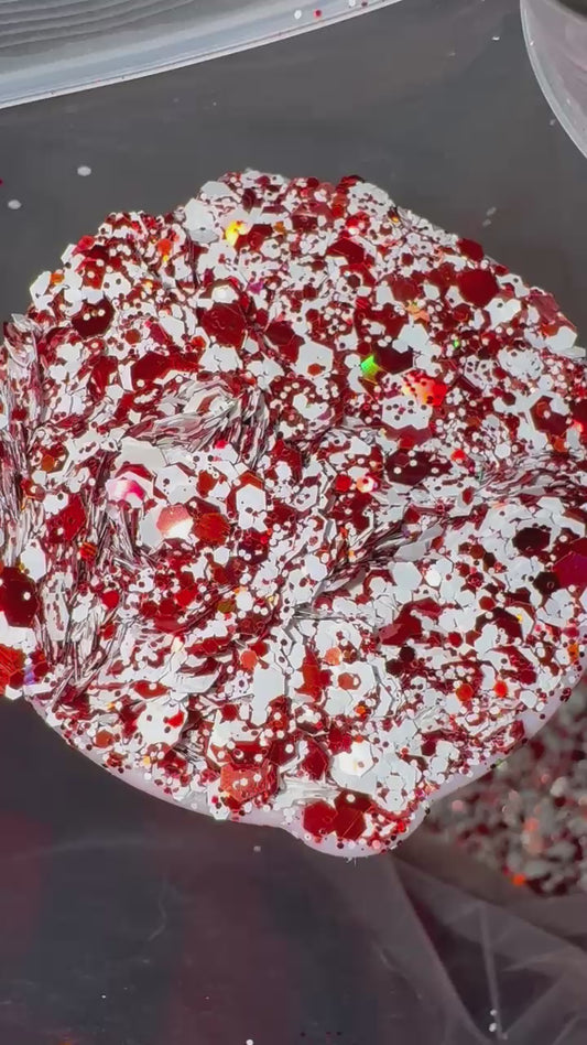 Candy Cane Lane - Holographic Pearl Chunky Multi-Color