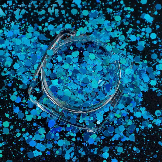 Sea Glass Sparkle - Holographic Chunky