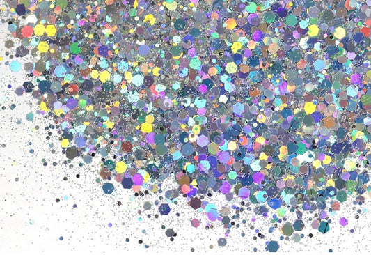 Silver Diamond Chunky Holographic